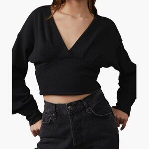 NWT Free People All Nighter Crop Top Sweater, Size S